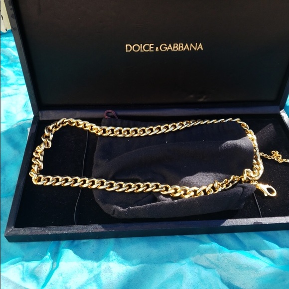 Dolce & Gabbana Accessories - Vintage Dolce & Gabbana Gold Chain Belt With Box